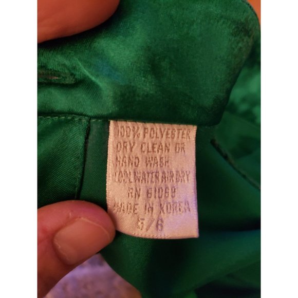 80s Green Satin‎ Party Top - Picture 8 of 8